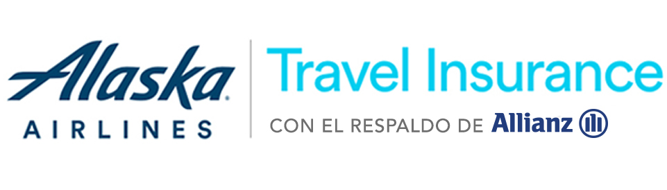 Logotipo de Alaska Airlines y Travel Insurance